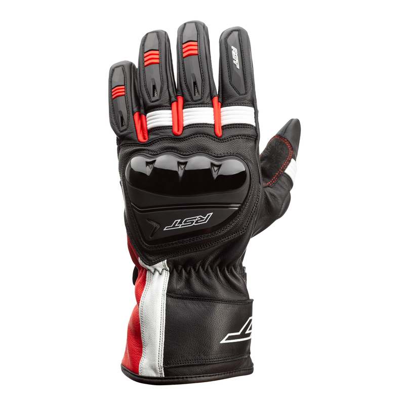 RĘKAWICE MOTOCYKLOWE RST PILOT BLACK RED WHITE S