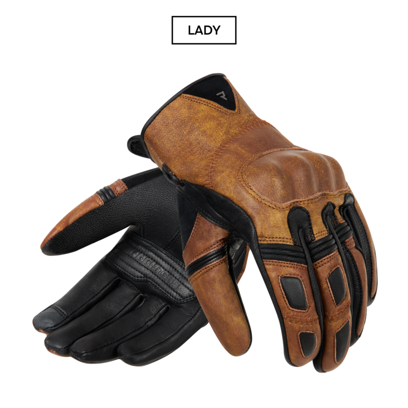 RĘKAWICE MOTOCYKLOWE DAMSKIE REBELHORN THUG 2 VINTAGE BROWN WS