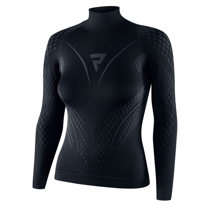 KOSZULKA TERMOAKTYWNA Z DŁUGIM RĘKAWEM DAMSKA REBELHORN THERM 2 BLACK GREY WL