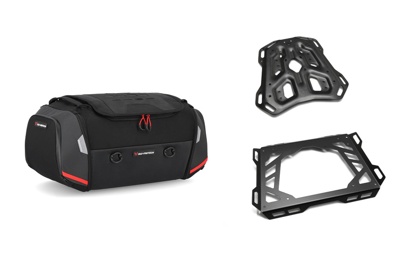 ZESTAW TORBA TYLNA I STELAŻ SW-MOTECH RACKPACK KTM 1290 SUPER DUKE (16-19) BLACK GREY