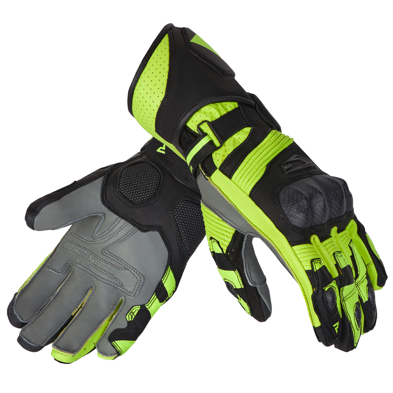 RĘKAWICE MOTOCYKLOWE REBELHORN FIGHTER BLACK FLUO YELLOW S