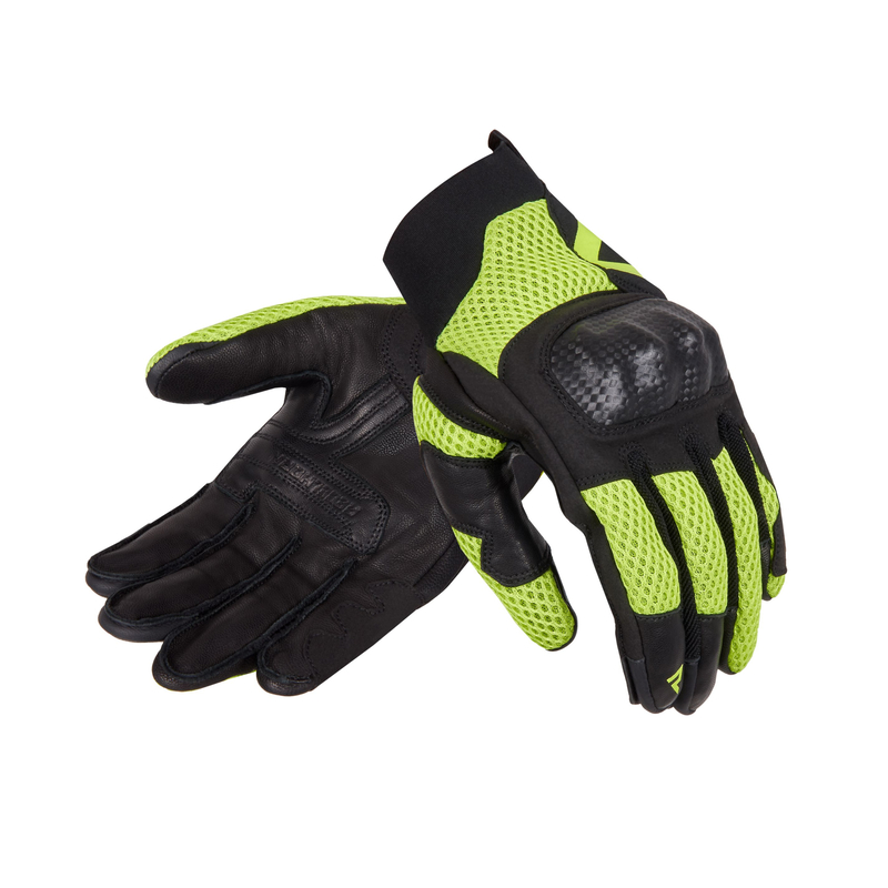 RĘKAWICE MOTOCYKLOWE REBELHORN GAP 3 BLACK FLUO YELLOW XS