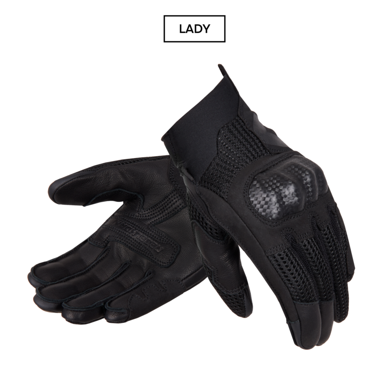 RĘKAWICE MOTOCYKLOWE DAMSKIE REBELHORN GAP 3 BLACK WXS