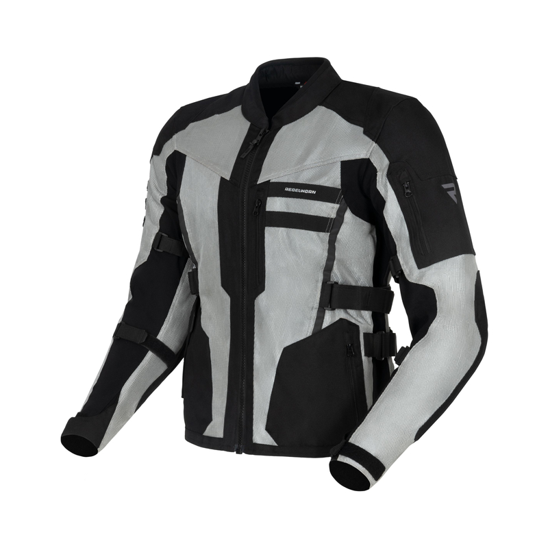 KURTKA MOTOCYKLOWA TEKSTYLNA REBELHORN SCANDAL 2 SILVER BLACK M