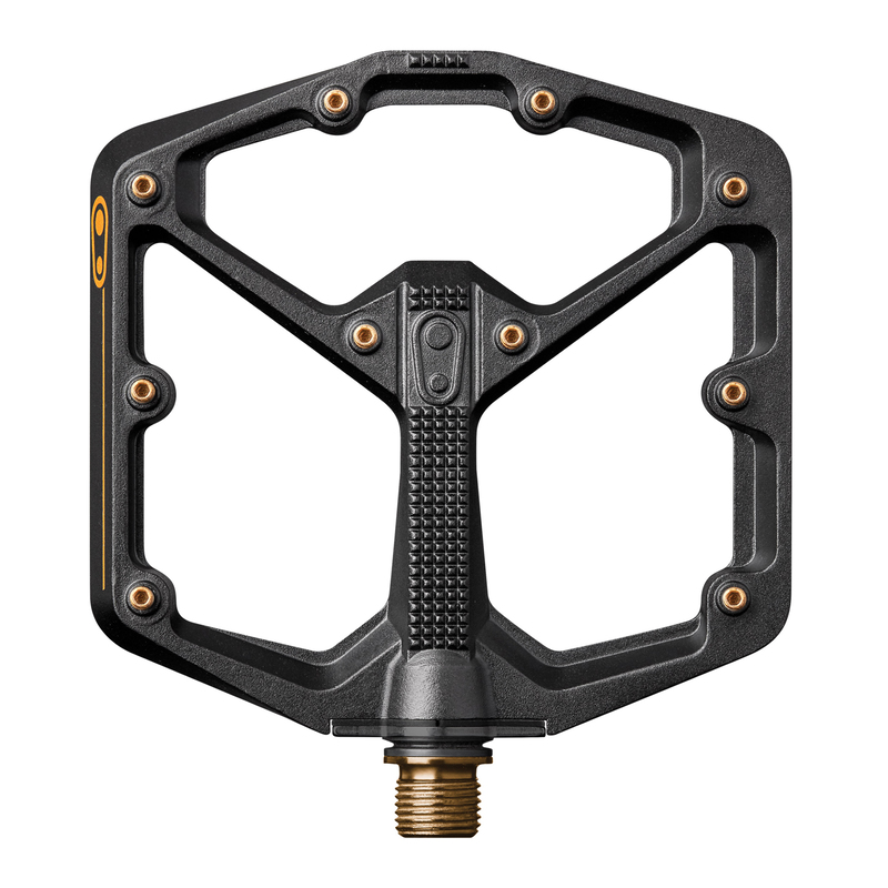 PEDAŁY ROWEROWE CRANKBROTHERS STAMP 11 LARGE BLACK GOLD (ZAWIERA DODATKOWE PINY)