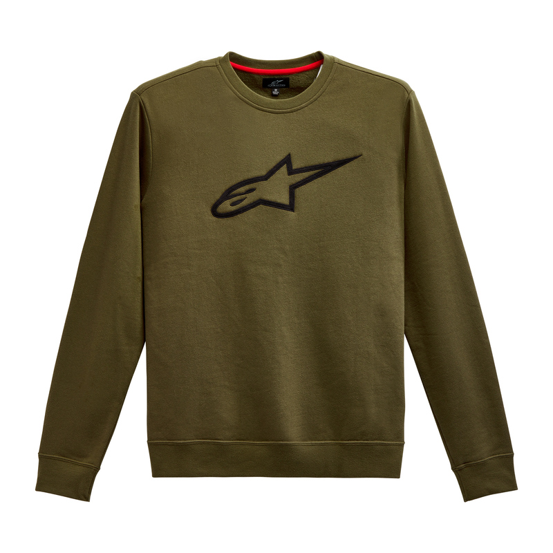BLUZA ALPINESTARS AGELESS CREW MILITARY GREEN BLACK