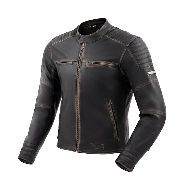 KURTKA MOTOCYKLOWA SKÓRZANA REBELHORN HUNTER 2 VINTAGE BROWN