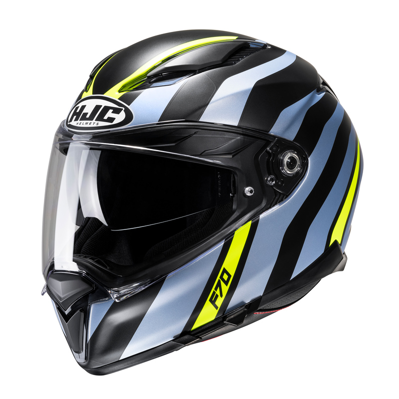 KASK MOTOCYKLOWY HJC F70 GALLA BLUE YELLOW