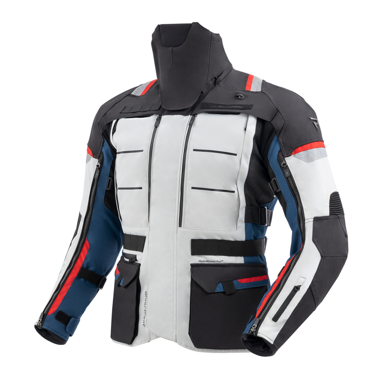 KURTKA MOTOCYKLOWA TEKSTYLNA REBELHORN CUBBY 5 BLUE GREY RED 4XL