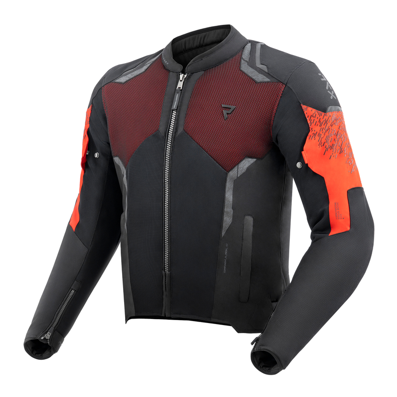 KURTKA MOTOCYKLOWA TEKSTYLNA REBELHORN JAX BLACK RED XL