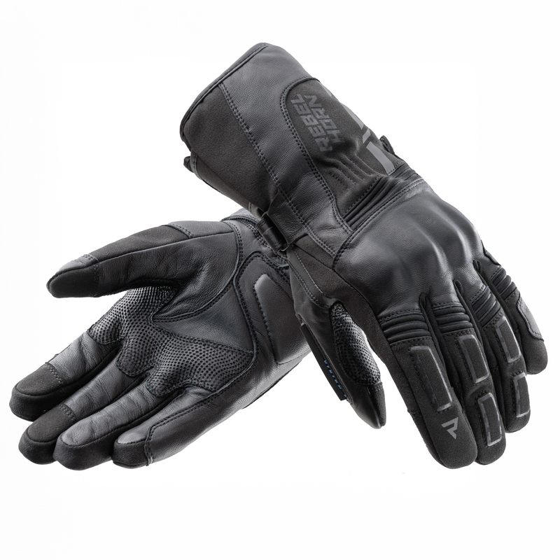 RĘKAWICE MOTOCYKLOWE REBELHORN TRACER WP BLACK L