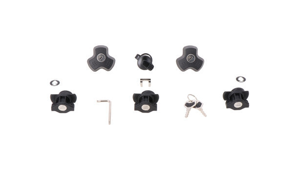ZESTAW ZAMKÓW Z JEDNAKOWYM KLUCZEM SW-MOTECH DO KUFRÓW DUSC 3 LOCKS + 1 TRAX LOCK SET + 2 ANTI-THEFT