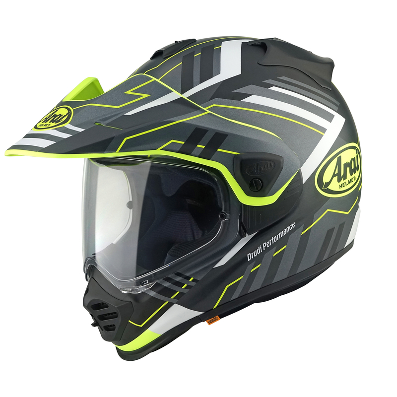 KASK MOTOCYKLOWY ARAI TOUR-X5 TRAIL YELLOW XS