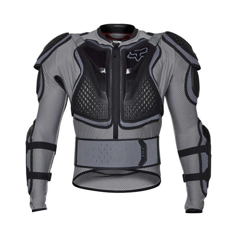 KOSZULKA Z OCHRANIACZAMI FOX TITAN SPORT CLOUD GREY