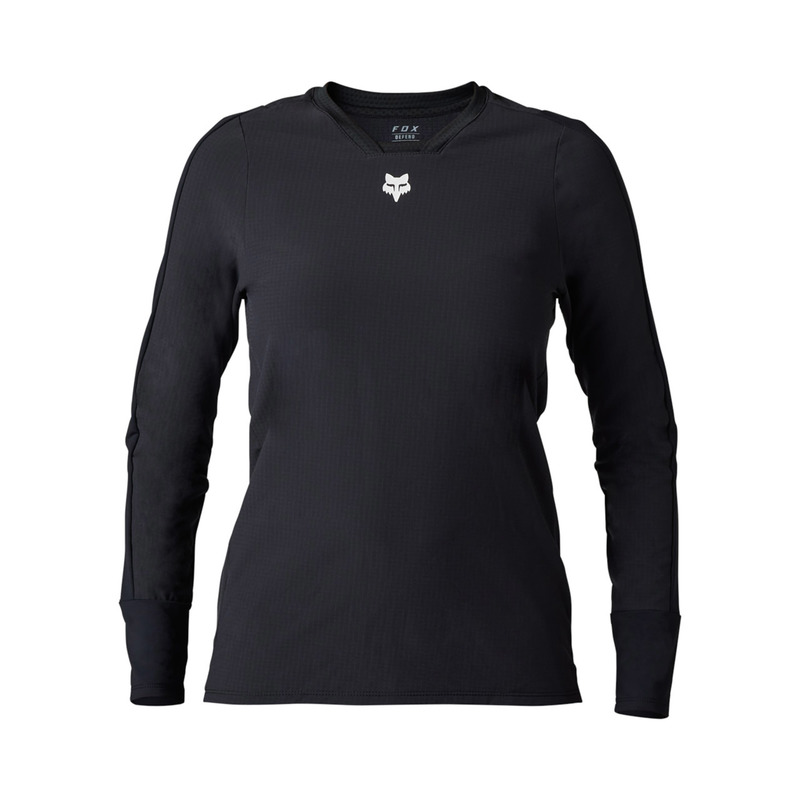 KOSZULKA ROWEROWA Z DŁUGIM RĘKAWEM DAMSKA FOX DEFEND THERMAL BLACK