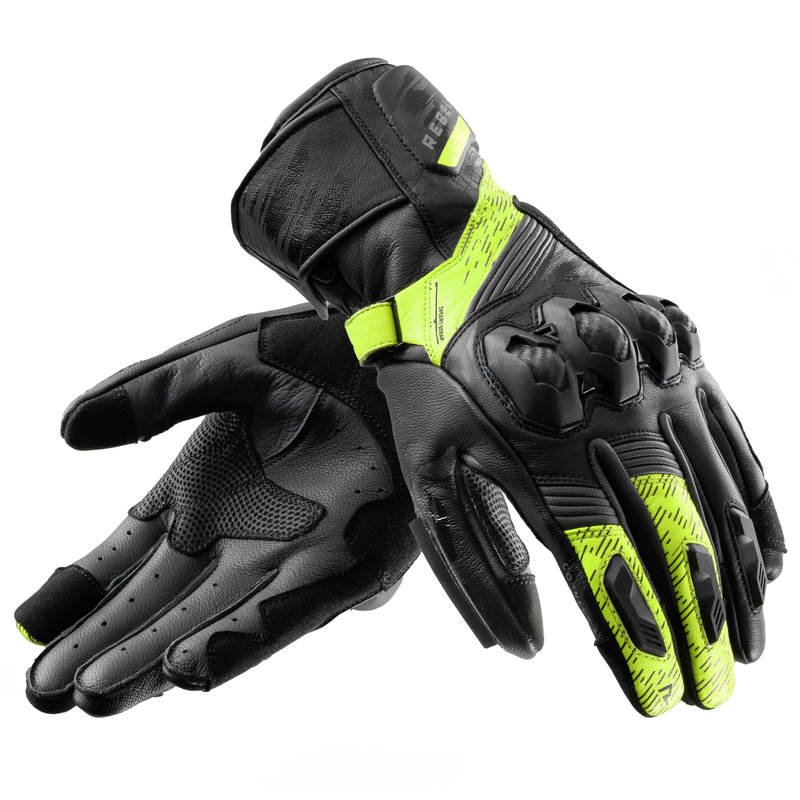 RĘKAWICE MOTOCYKLOWE REBELHORN VIPER BLACK GREY FLUO YELLOW XXL