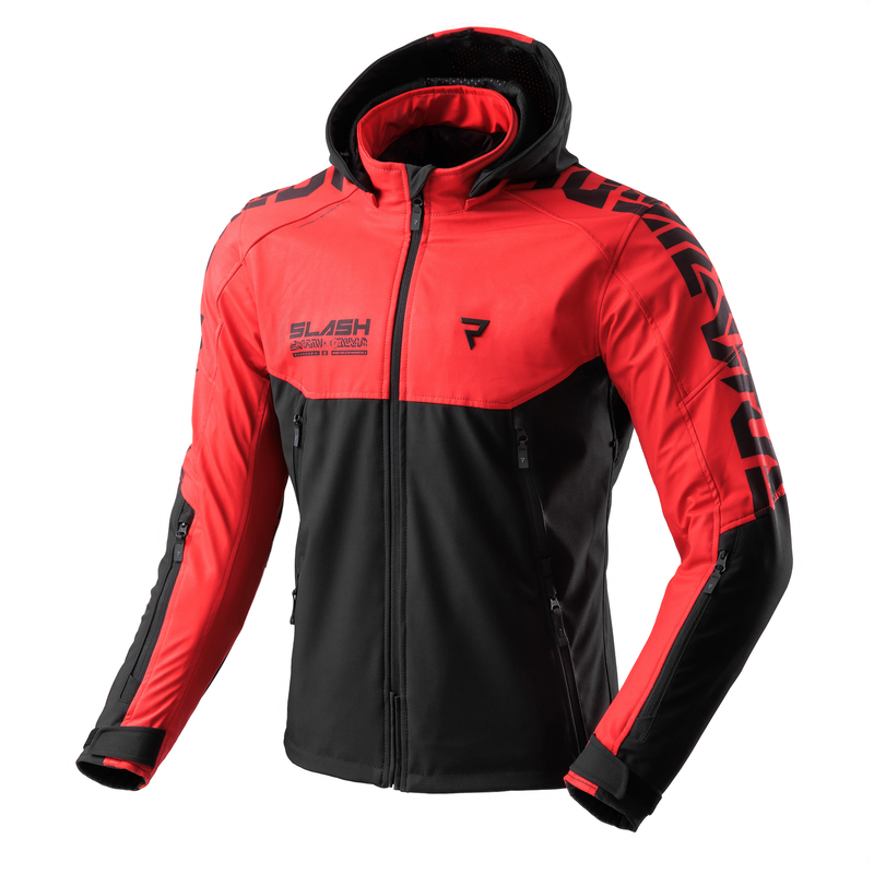 KURTKA MOTOCYKLOWA TEKSTYLNA REBELHORN SLASH SPIDER BLACK RED SOFTSHELL L