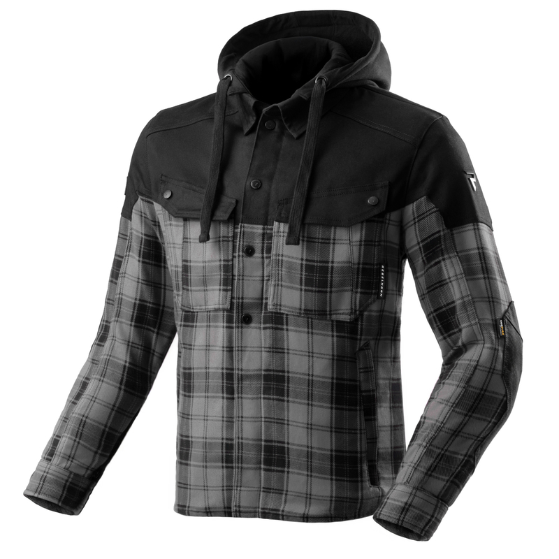 KOSZULA MOTOCYKLOWA REBELHORN SHIFTER BLACK GREY 4XL