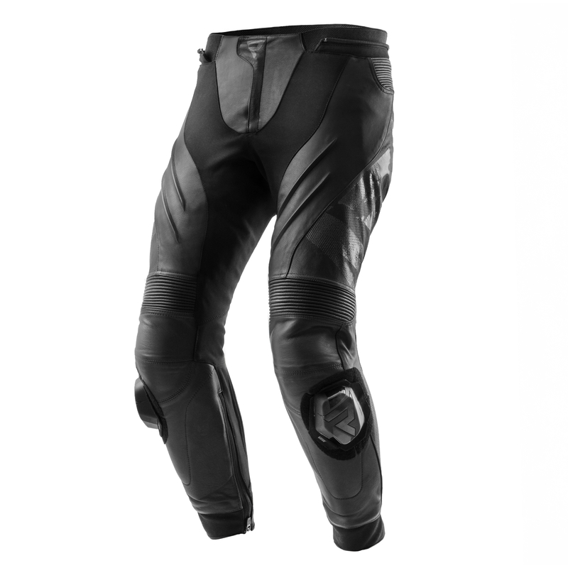 SPODNIE MOTOCYKLOWE SKÓRZANE REBELHORN INFERNO BLACK 56
