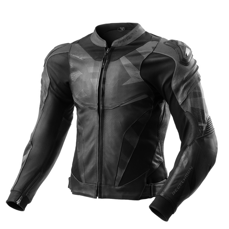 KURTKA MOTOCYKLOWA SKÓRZANA REBELHORN INFERNO BLACK 58