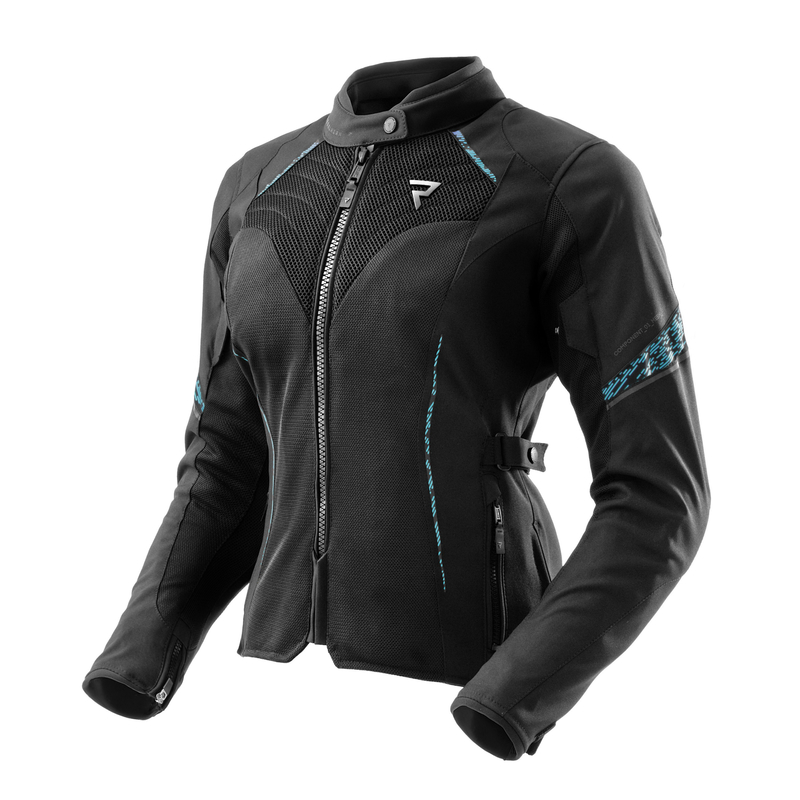 KURTKA MOTOCYKLOWA TEKSTYLNA DAMSKA REBELHORN JAX BLACK BLUE W3XL