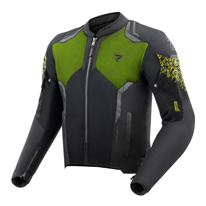 KURTKA MOTOCYKLOWA TEKSTYLNA REBELHORN JAX BLACK FLUO YELLOW XL