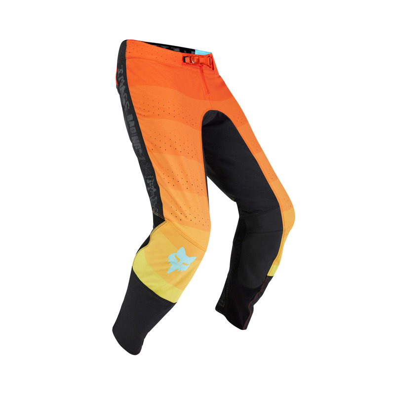 SPODNIE MOTOCYKLOWE FOX FLEXAIR GRID BLACK ORANGE