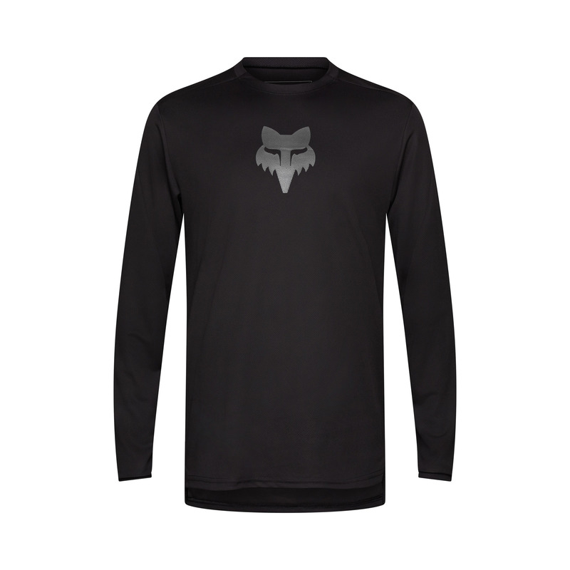 KOSZULKA ROWEROWA Z DŁUGIM RĘKAWEM FOX RANGER HEAD BLACK