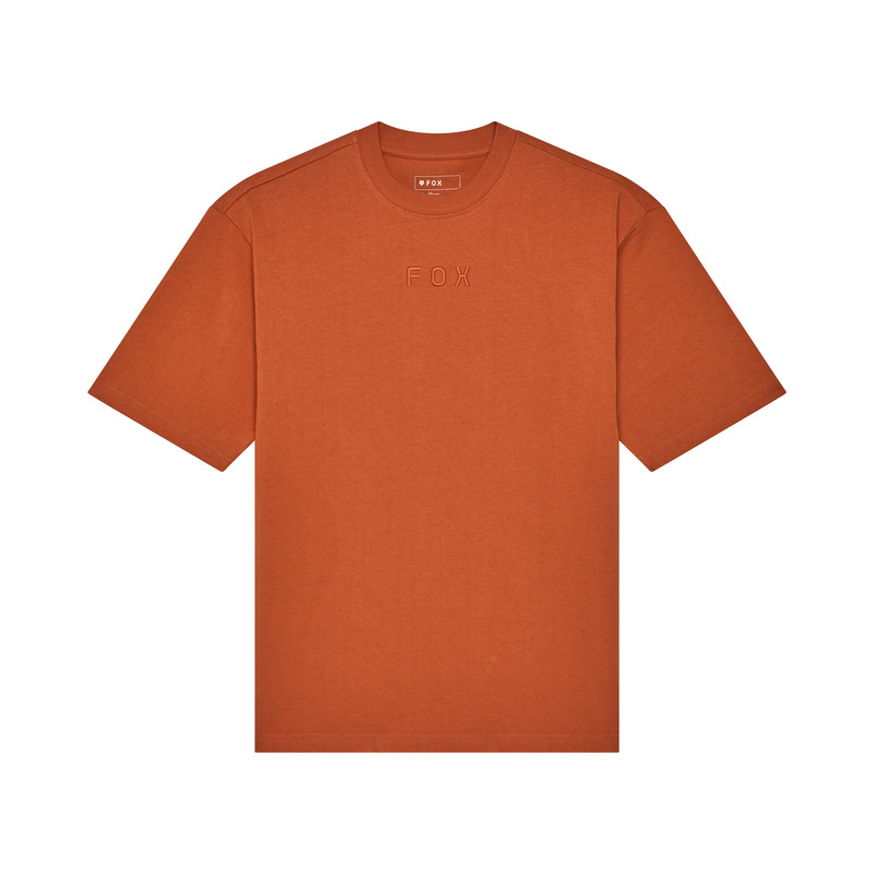 T-SHIRT FOX WORDMARK OVERSIZED CHOCOLATE