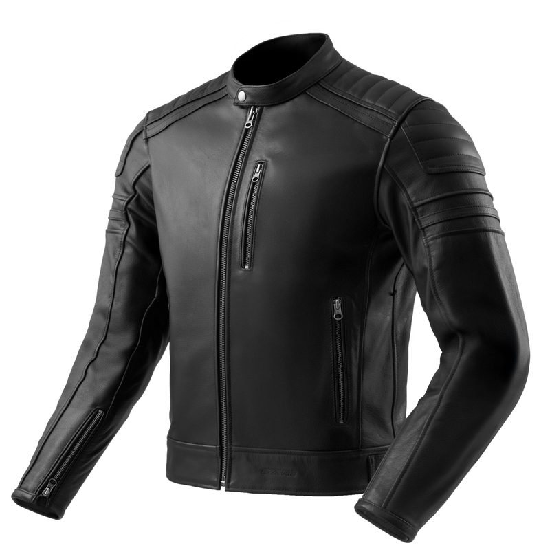 KURTKA MOTOCYKLOWA SKÓRZANA OZONE COLT BLACK