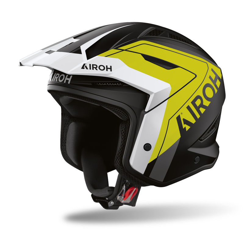 KASK MOTOCYKLOWY AIROH TRR 2 HUNT YELLOW MATT