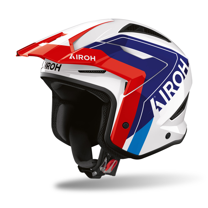 KASK MOTOCYKLOWY AIROH TRR 2 HUNT BLUE RED GLOSS