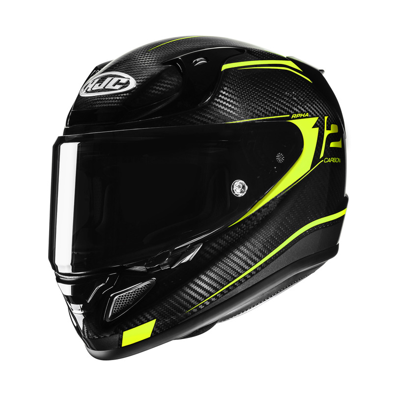 KASK MOTOCYKLOWY HJC RPHA12 CARBON KERES BLACK YELLOW
