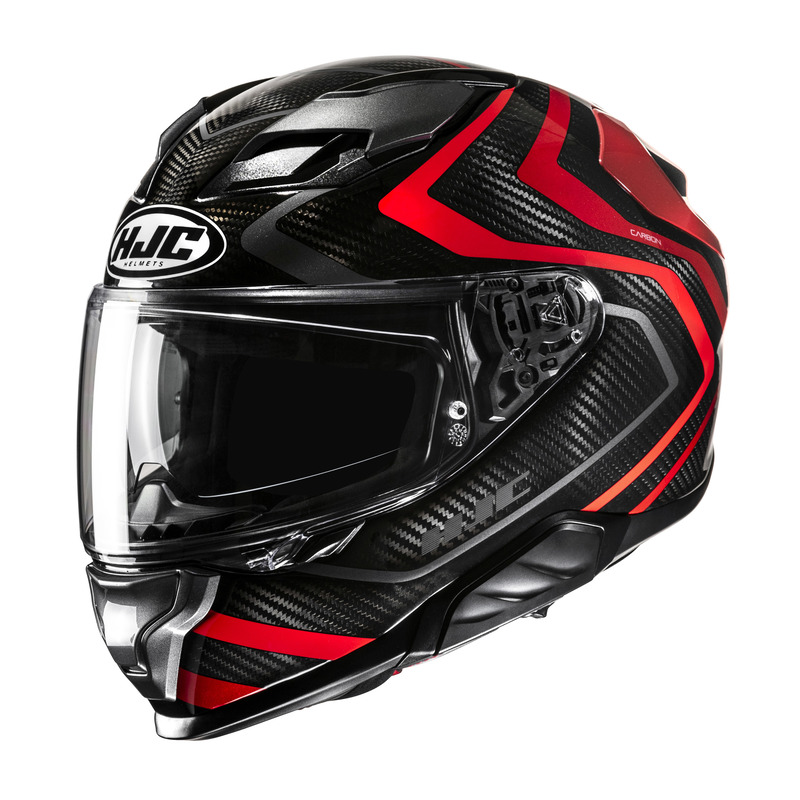 KASK MOTOCYKLOWY HJC F71 CARBON NEVIO BLACK RED