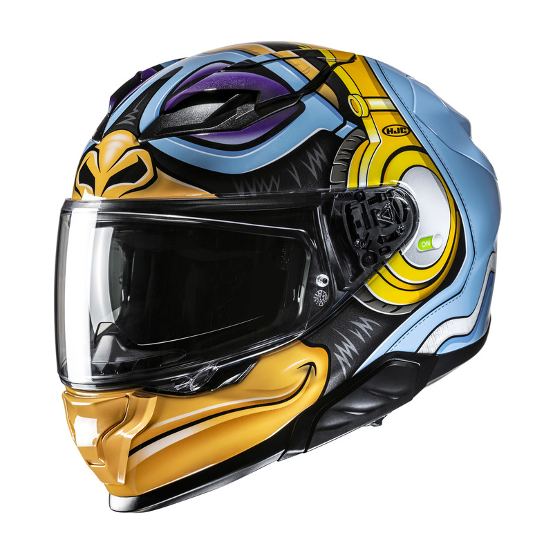 KASK MOTOCYKLOWY HJC F71 MONKEY DJ BLUE ORANGE