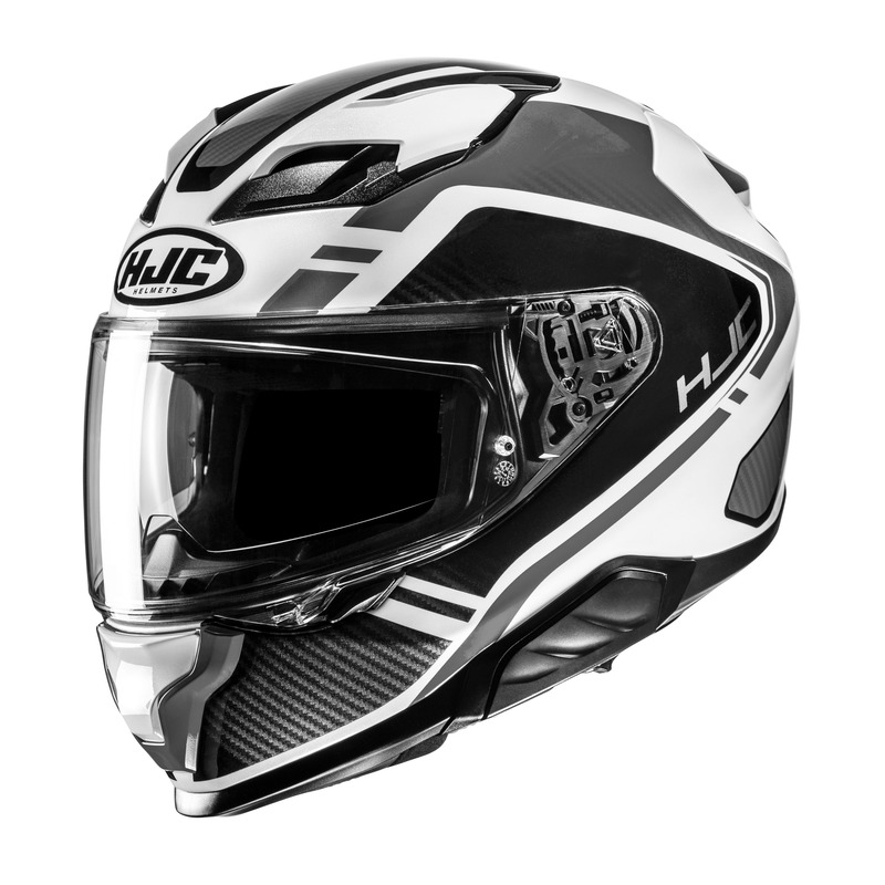 KASK MOTOCYKLOWY HJC F71 TOZZ BLACK/WHITE