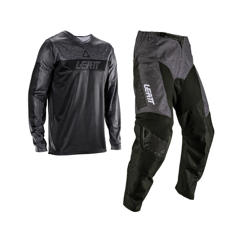STRÓJ OFFROADOWY BLUZA I SPODNIE JUNIOR LEATT RIDE KIT 3.5 STEALTH BLACK GREY S