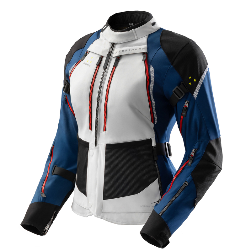 KURTKA MOTOCYKLOWA TEKSTYLNA DAMSKA REBELHORN HARDY 3.0 BLUE GREY RED WL