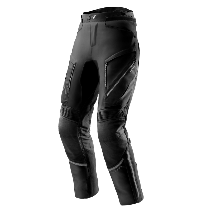 SPODNIE MOTOCYKLOWE TEKSTYLNE DAMSKIE REBELHORN HARDY 3.0 BLACK (DŁUGA NOGAWKA) L-WL