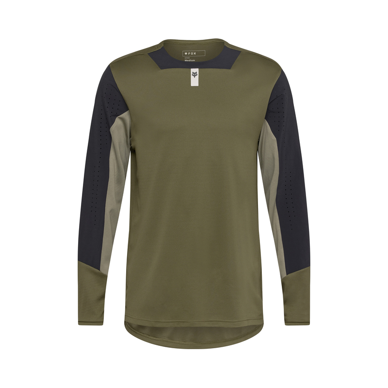 KOSZULKA ROWEROWA Z DŁUGIM RĘKAWEM FOX DEFEND OLIVE GREEN