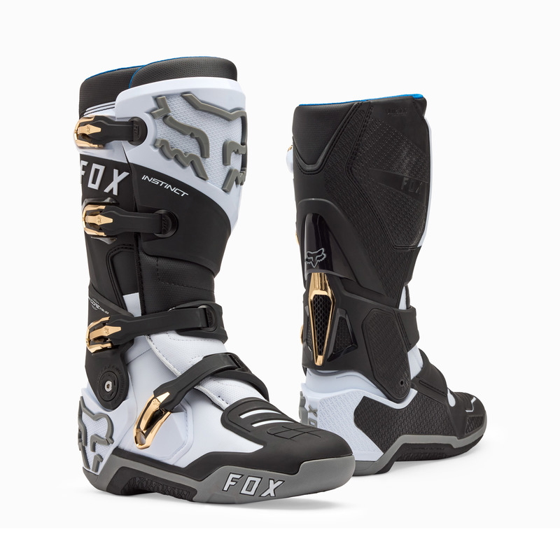 BUTY MOTOCYKLOWE FOX INSTINCT WHITE BLACK GREY