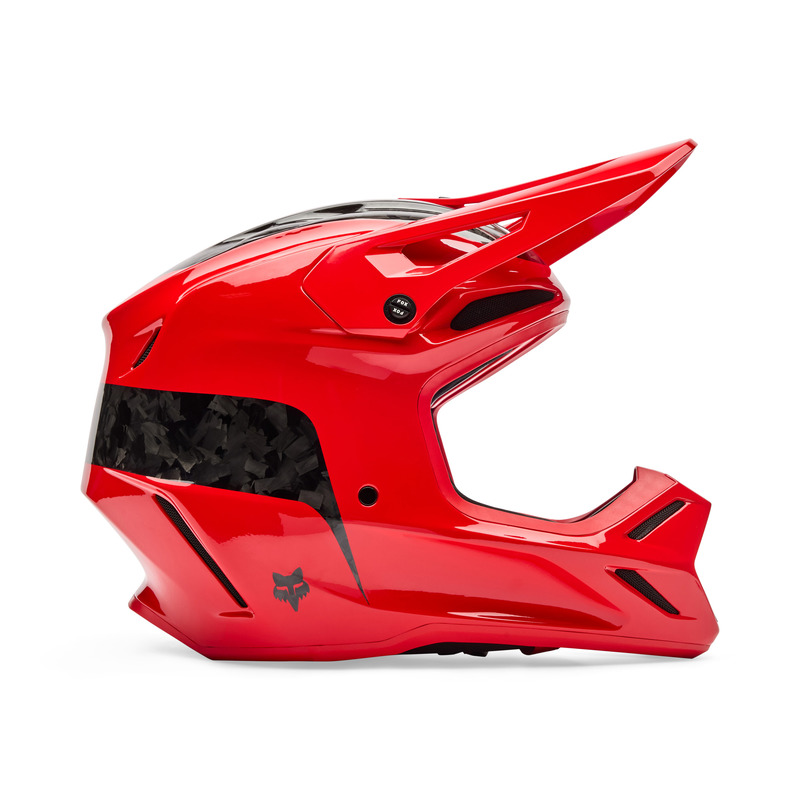 KASK MOTOCYKLOWY FOX V3 RS FRACTURE FLUO RED