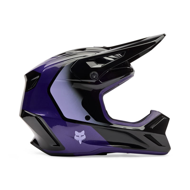 KASK MOTOCYKLOWY JUNIOR FOX V3 SPIRE BLACK PURPLE