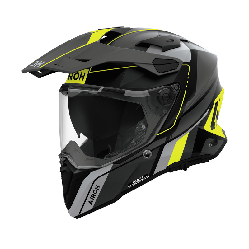KASK MOTOCYKLOWY AIROH COMMANDER 2 SKIP YELLOW MATT
