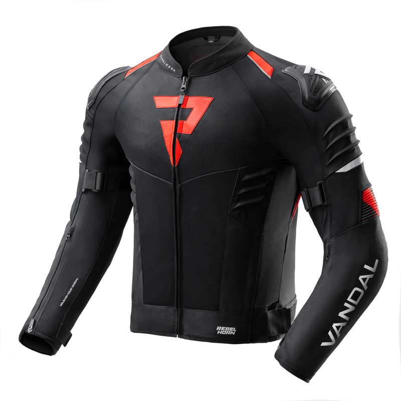 KURTKA MOTOCYKLOWA TEKSTYLNA REBELHORN VANDAL 2 AIR BLACK RED L
