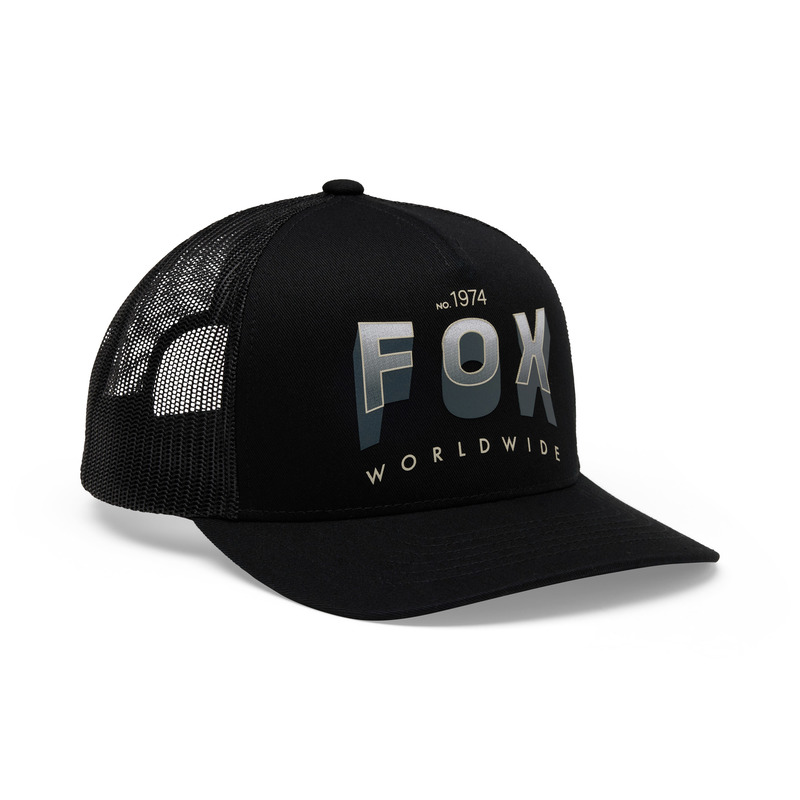 CZAPKA Z DASZKIEM FOX BLOCK MESH TRUCKER BLACK