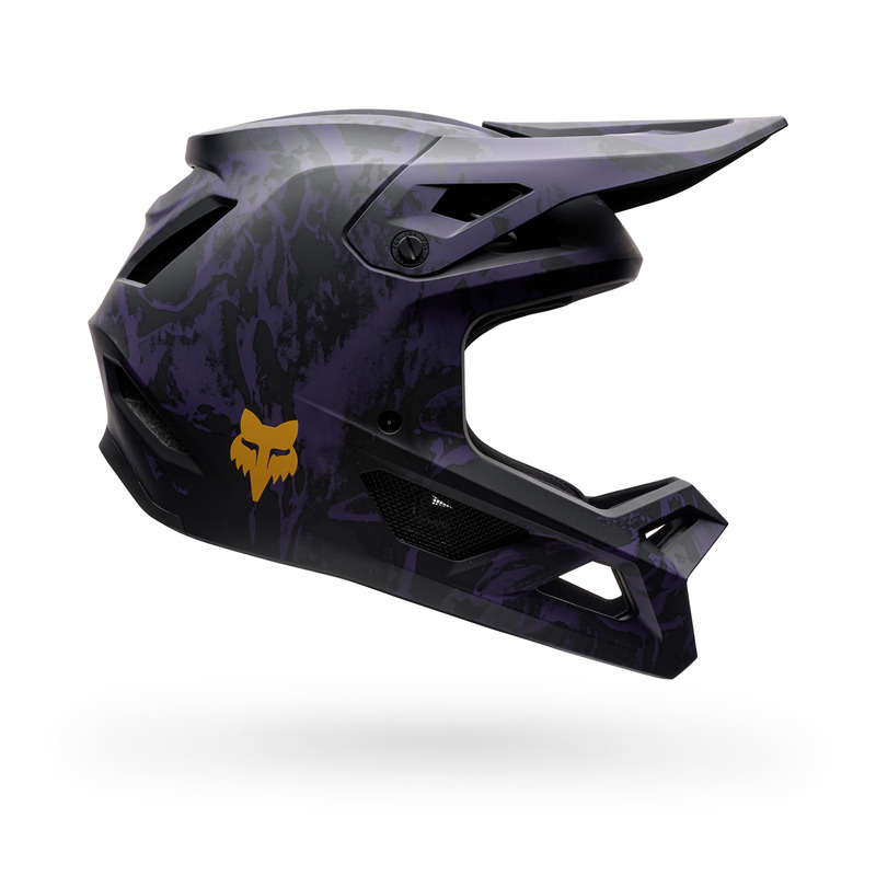 KASK ROWEROWY JUNIOR FOX RAMPAGE IMG PRINT PLUM
