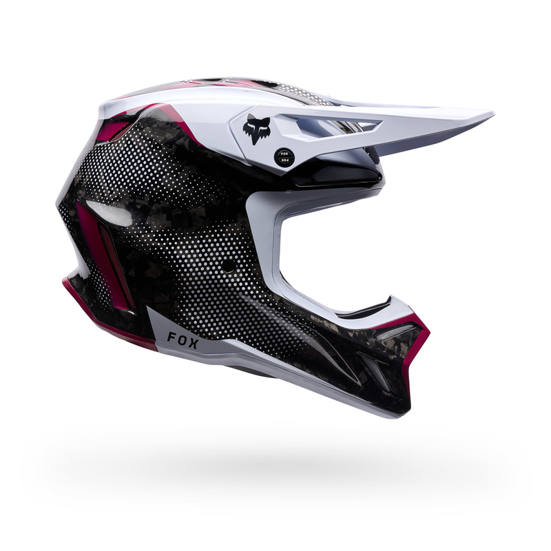 KASK MOTOCYKLOWY FOX V3 RS TACTILE WHITE