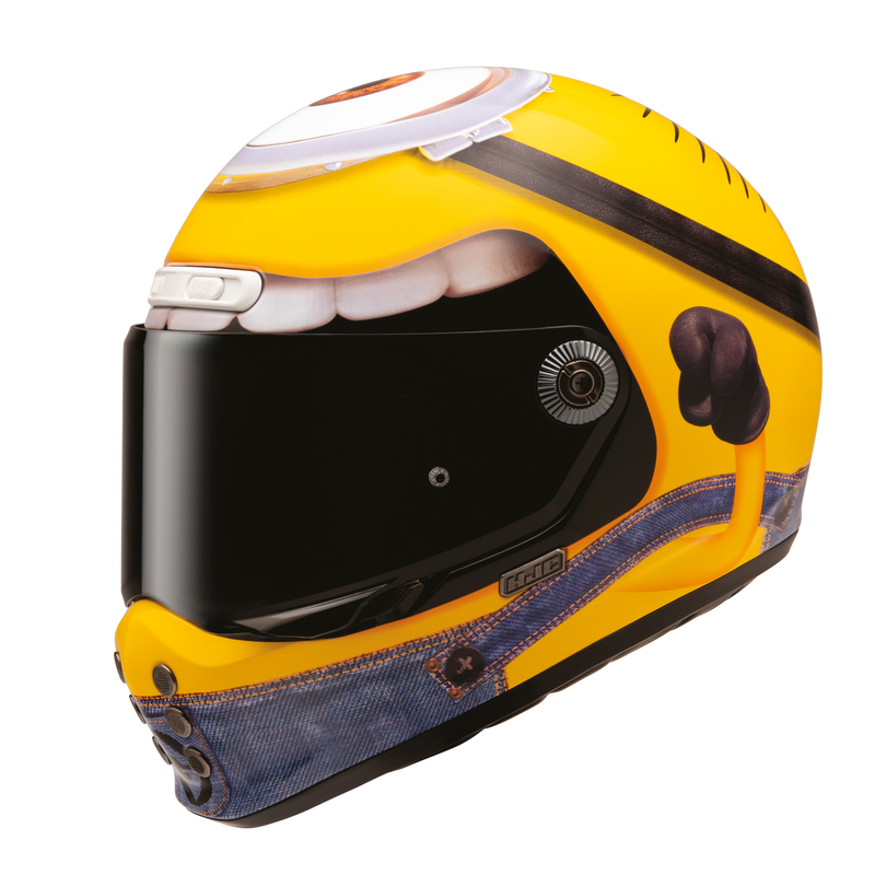 KASK MOTOCYKLOWY HJC V10 STUART MINIONS YELLOW