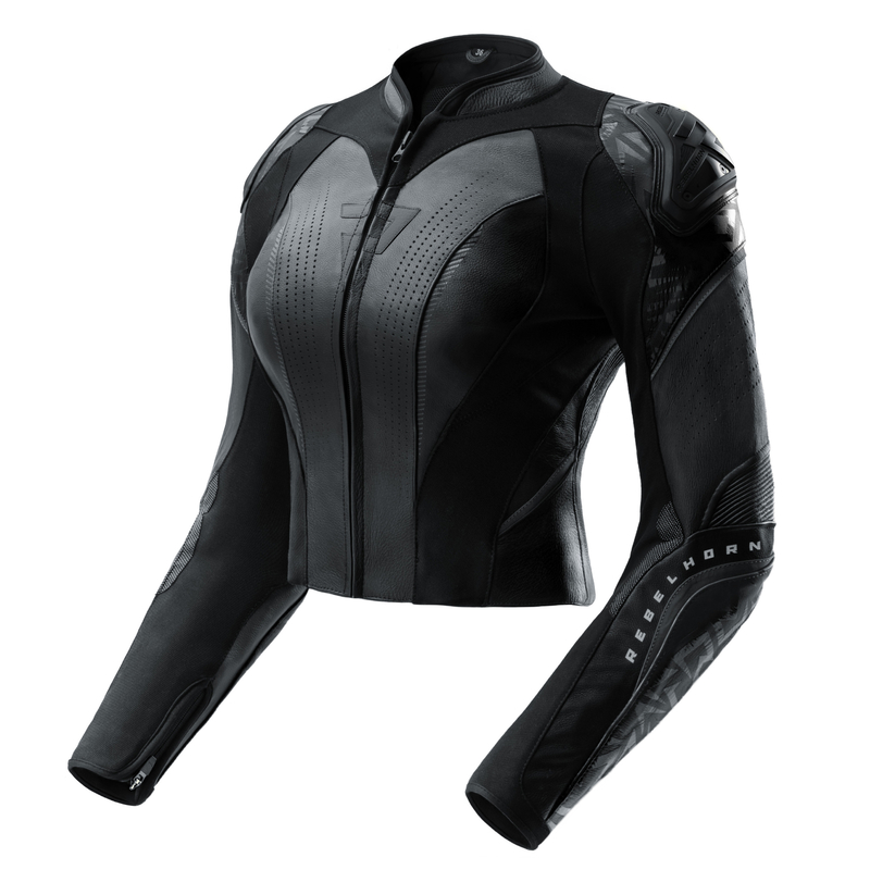 KURTKA MOTOCYKLOWA SKÓRZANA DAMSKA REBELHORN DIVA RS BLACK W40